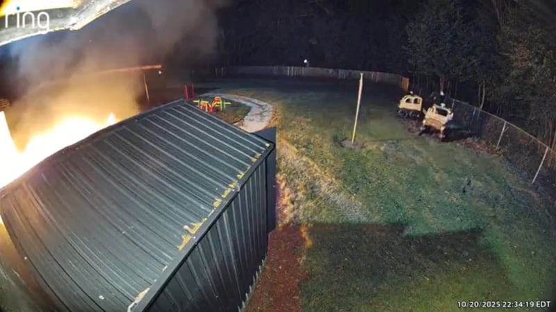 Rockdale County arson caught on camera