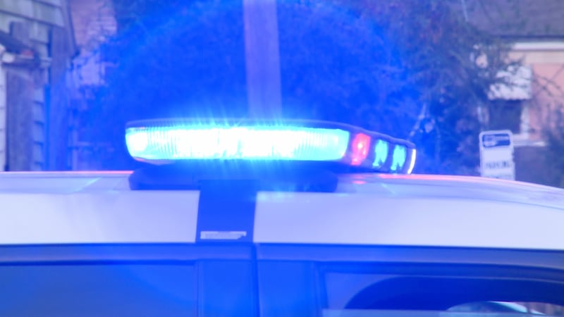 Lights flash on top of a Toledo police car
