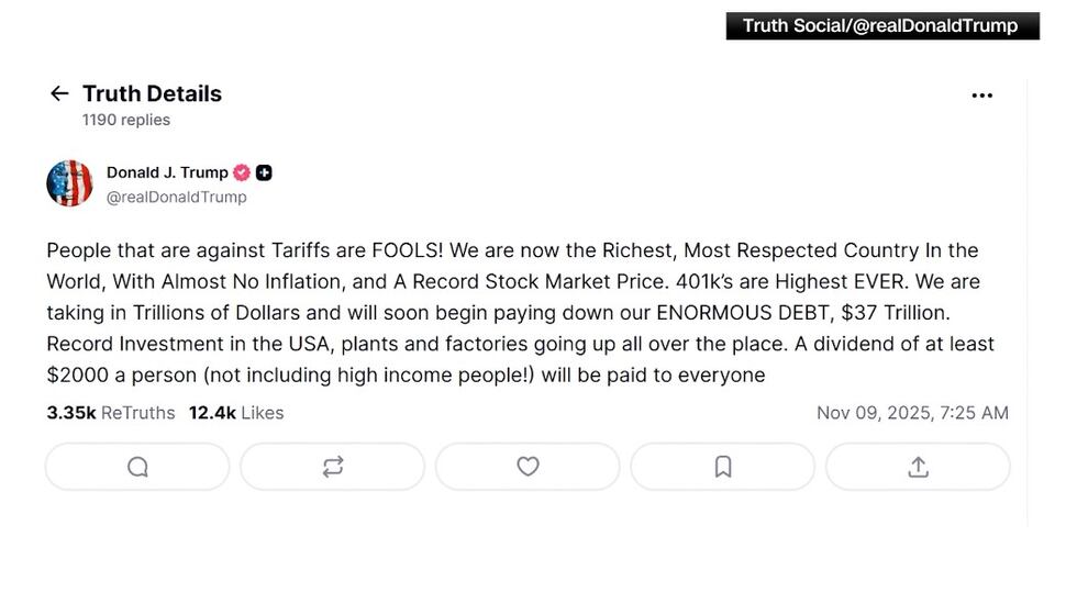 President Donald Trump called people who don’t support tariffs “fools” and floated the idea of...