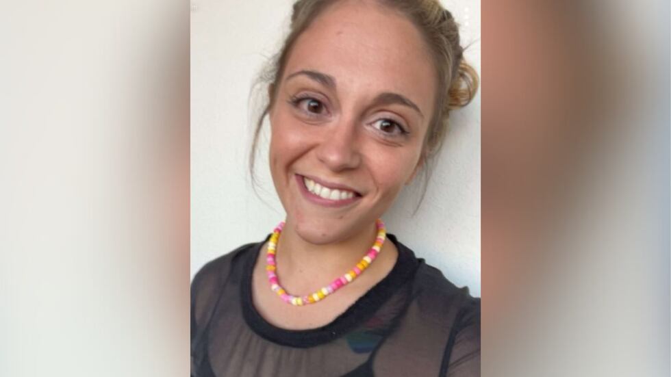 Rebecca Rauber, de 28 años, fue hallada en un área boscosa a unas 300 yardas del área donde...
