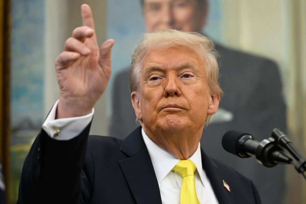 El presidente Donald Trump durante un evento en el Despacho Oval de la Casa Blanca, el...