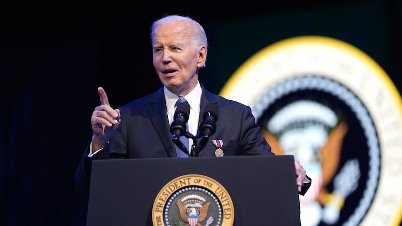El entonces presidente Joe Biden en un evento en Arlington, Virginia, el 16 de enero del 2025....